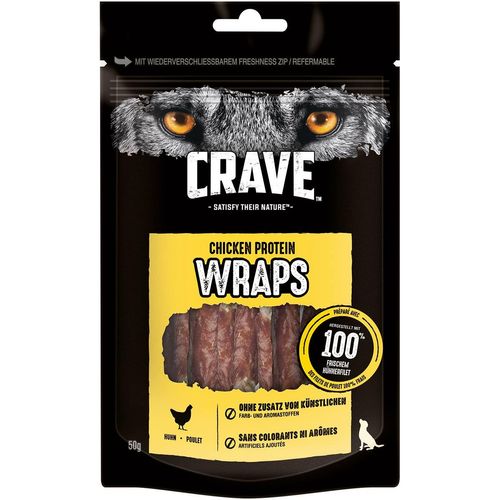 CRAVE Hund Protein Wraps mit Huhn 5x50g