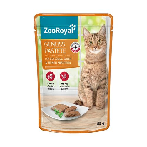 ZooRoyal Genuss Pastete mit Geflügel und Leber 24x85g