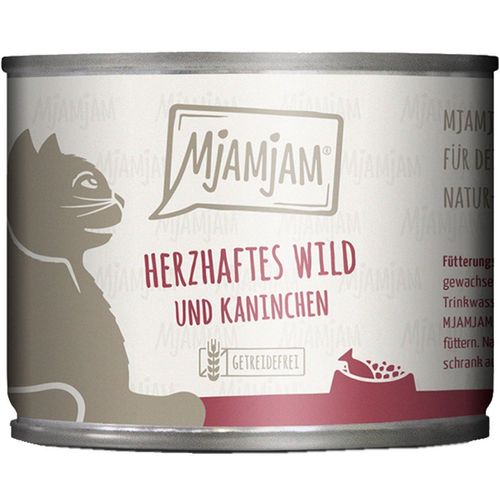 MjAMjAM herzhaftes Wild & Kaninchen an fruchtigen Heidelbeeren 24x200g