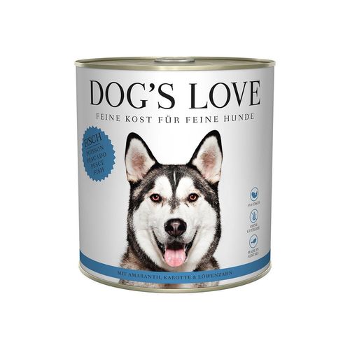 Dog's Love Classic Fisch mit Amaranth, Karotte und Löwenzahn 12x800g