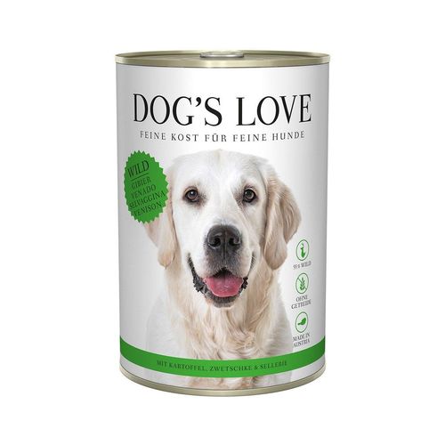 Dog's Love Classic Wild mit Kartoffel, Zwetschge und Sellerie 6x400g