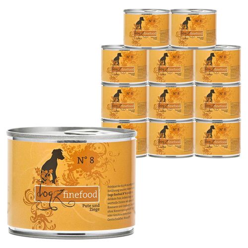 dogz finefood No. 8 Pute & Ziege 12x200g