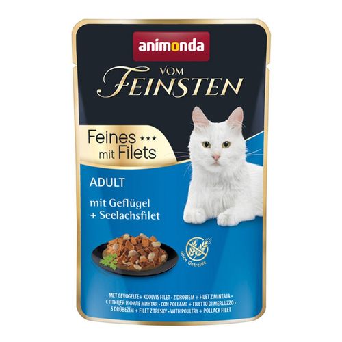 animonda vom Feinsten Adult mit Geflügel + Seelachsfilet 18x85g