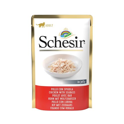 Schesir Cat Hühnerfilet mit Wolfsbarsch 20x85g