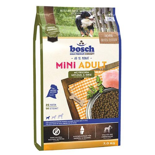 Bosch Hundefutter Mini Adult Geflügel & Hirse 3kg