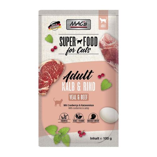 MAC's Cat Pouchpack Kalb, Rind und Cranberry 12x100g