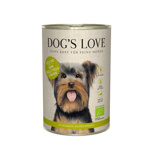 Dog’s Love Bio Huhn mit Buchweizen, Sellerie und Basilikum 12x400g