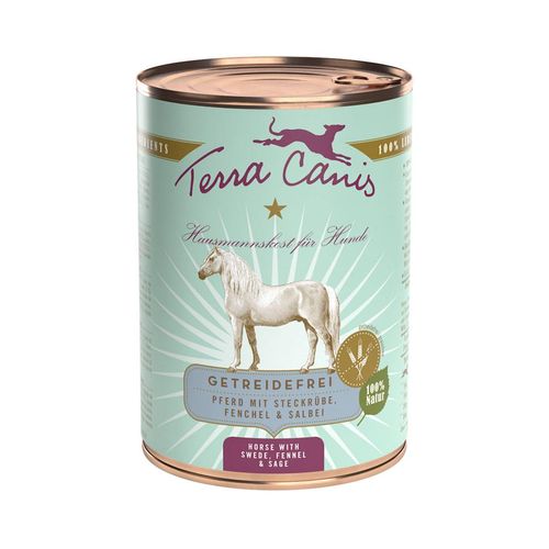 Terra Canis getreidefrei Pferd mit Steckrübe, Fenchel & Salbei 12x400g