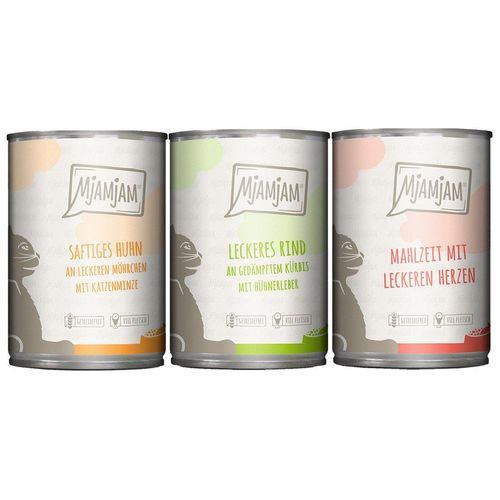 MjAMjAM Mixpaket I Huhn, Rind, Herzen 24x400g