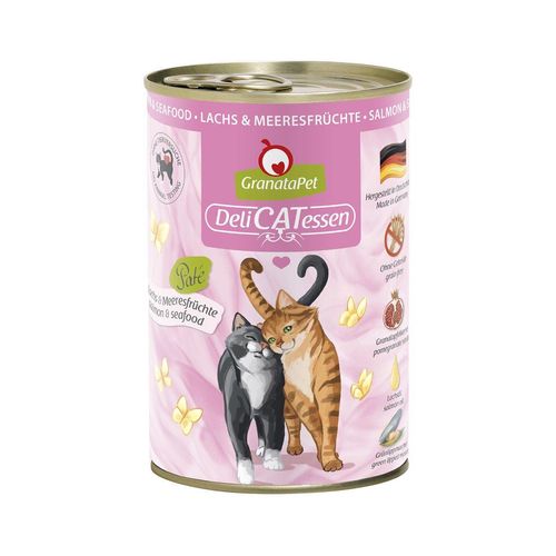 GranataPet Katze - Delicatessen Dose Lachs & Meeresfrüchte 6x400g