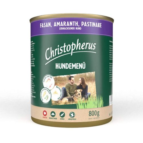 Christopherus Hundemenü mit Fasan, Amaranth und Pastinake 12x800g