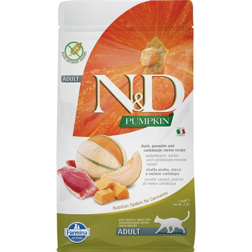 N&D Cat Pumpkin Adult mit Ente, Kürbis & Melone 1,5kg