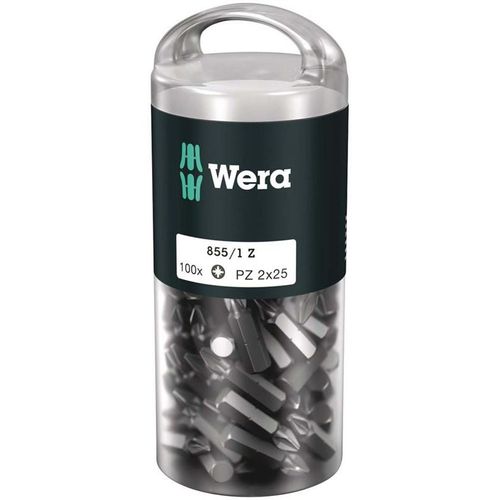 Wera Bit-Sortiment, 855/1 Z PZ 2 DIY 100, PZ 2 x 25 mm (100 Bits pro Box)