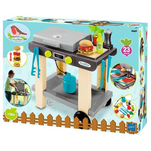 Ecoiffier Kinder-Küchenset Outdoor Spielzeug Garten Grill Plancha Gasgrill Burger 7600004669