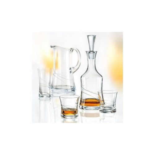 Crystalex Gläser-Set »Grace geschliffen 7 teilig Set Kristallglas 6 x Gläser + eine Karaffe mit Glasstopfen«, Bleikristall, poliertem Schliff