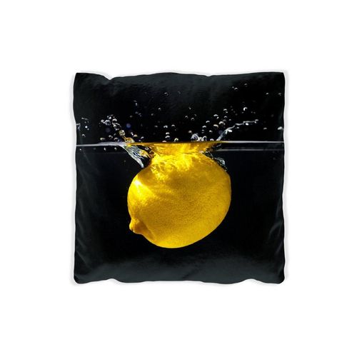 Wallario Dekokissen »Zitrone im Wasser