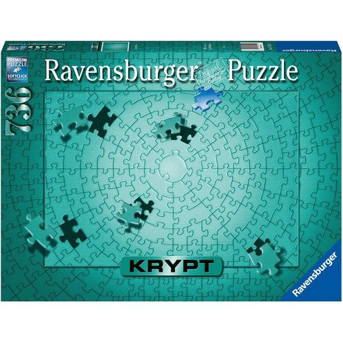 Ravensburger Puzzle Krypt Metallic Mint, 736 Puzzleteile, Made in Germany, FSC® - schützt Wald - weltweit, grün