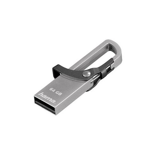 hama USB-Stick Hook-Style grau 64 GB