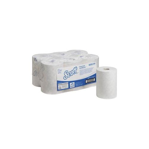 6 Scott® Handtuchrollen ESSENTIAL SLIMROLL® 1-lagig weiß