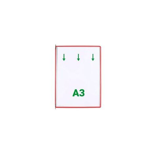 20 tarifold Sichttafeln DIN A3 rot, Öffnung oben