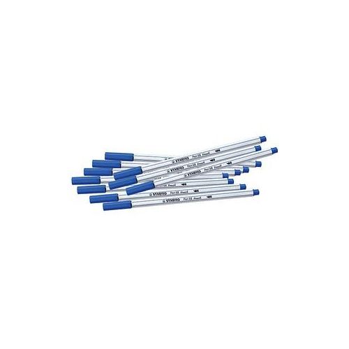 STABILO Pen 68 brush Brush-Pens blau, 10 St.