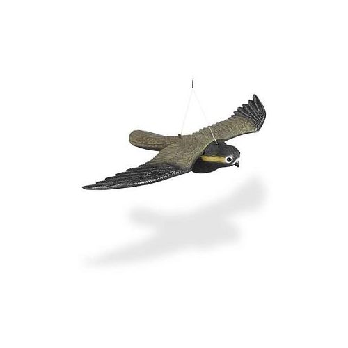relaxdays Vogelschreck Falke lebensgroß schwarz 58,0 x 35,0 x 8,0 cm