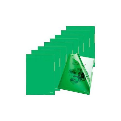 100 bene Sichthüllen DIN A4 grün glatt 0,15 mm