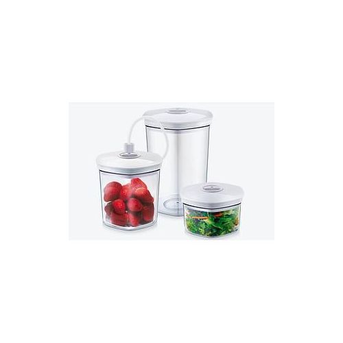 caso® Vakuumbehälter-Set transparent, weiß 0,7/1,4/2,0 l, 1 Set