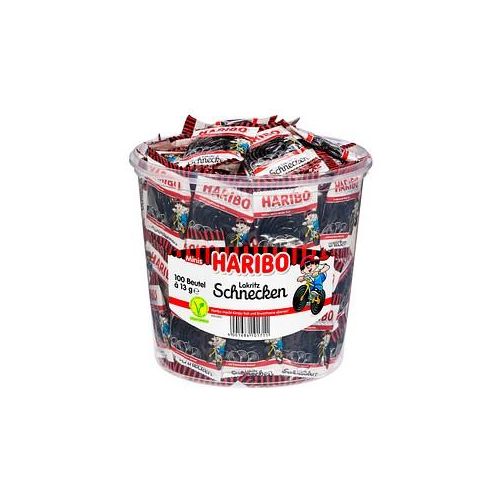 HARIBO Lakritz Schnecken Minibeutel Lakritz 100 St.