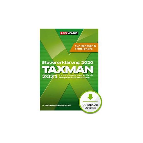 LEXWARE TAXMAN Rentner & Pensionäre 2021 (für das Steuerjahr 2020) Software Vollversion (Download-Link)