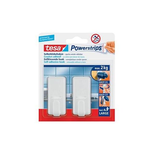 tesa Powerstrips Klebehaken für max. 2,0 kg 20,0 x 50,0 mm, 2 St.