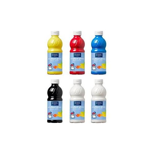 6 LEFRANC BOURGEOIS Acrylfarben farbsortiert 6x 500,0 ml
