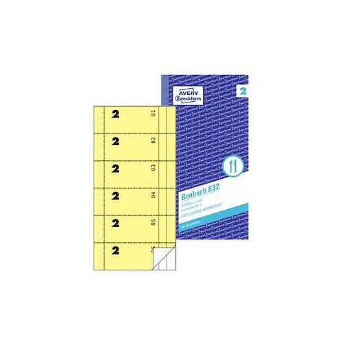 AVERY Zweckform Bonblock 832 01-300, gelb, 1 St.