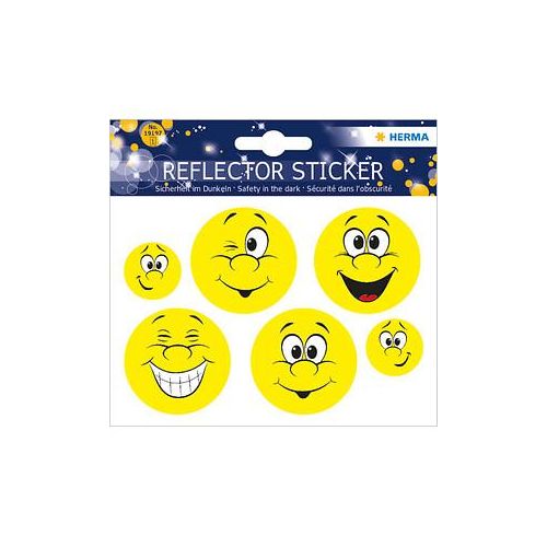 HERMA reflektierende Aufkleber Smiley, 6 Etikett