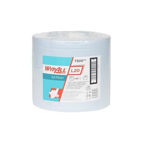 WYPALL Putztuchrolle L20 EXTRA+ 2-lagig blau, 500 Blätter