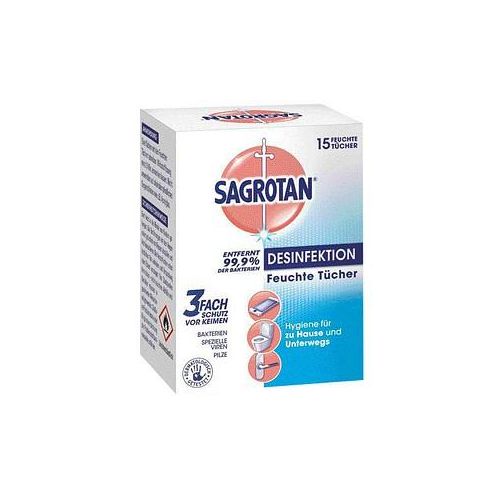 SAGROTAN® DESINFEKTION Desinfektionstücher 15 Tücher