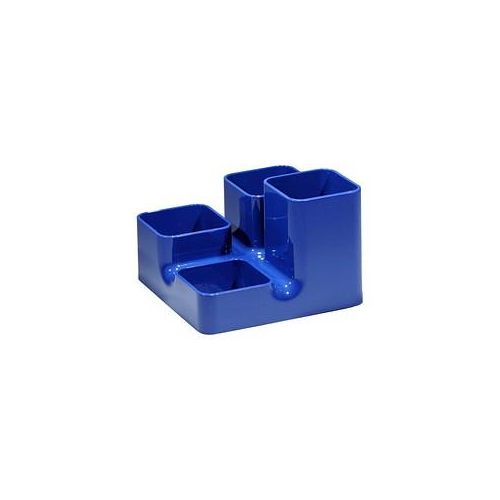 arlac® Stiftehalter blau Polystyrol 4 Fächer 13,0 x 13,0 x 9,0 cm