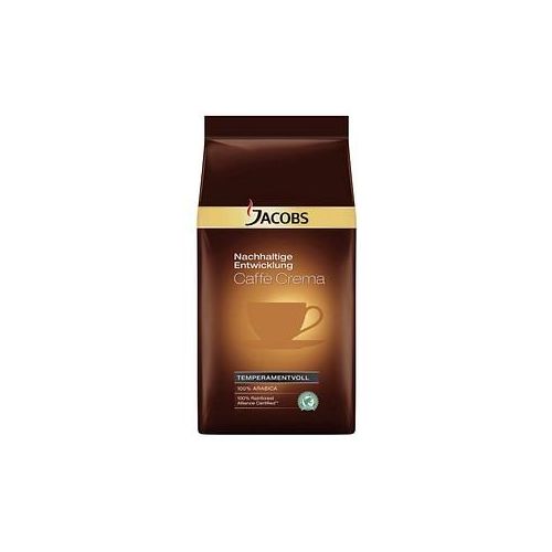 JACOBS Nachhaltige Entwicklung - Caffè Crema Kaffeebohnen Arabicabohnen kräftig 1,0 kg