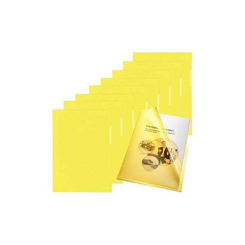 100 bene Sichthüllen DIN A4 gelb glatt 0,15 mm