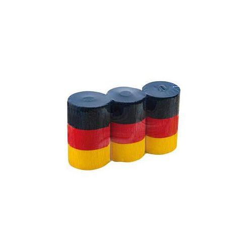 WEROLA Krepppapier Dekobänder Deutschland farbsortiert 38 g/qm 3 Rollen