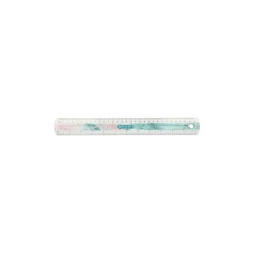 WESTCOTT Lineal Trendsetter 30,0 cm, rosa-türkis