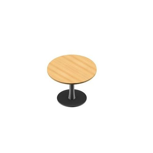 Quadrifoglio Konferenztisch buche rund, Säulenfuß silber, 100,0 x 100,0 x 74,0 cm
