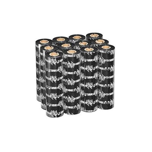 ZEBRA 3200 schwarz Thermo-Druckfolien, 12 Rollen