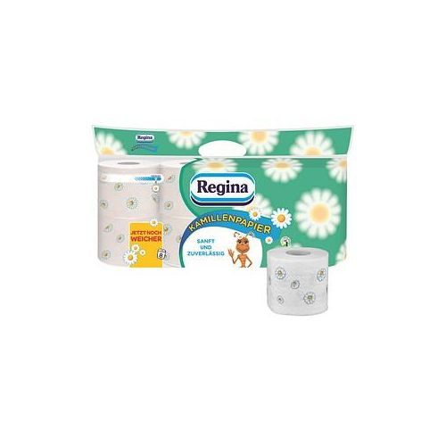 Regina Toilettenpapier Kamillenpapier 3-lagig, 8 Rollen