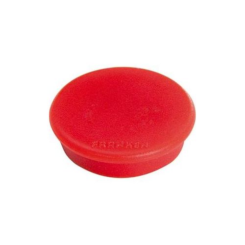 FRANKEN Haftmagnet Magnete rot, Kunststoff Ø 2,4 x 0,63 cm, 10 St.