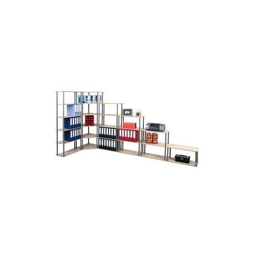 SZ Metall Bücherregal buche, ahorn 68,5 x 30,0 x 142,0 cm