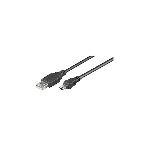 goobay USB 2.0 A/Mini USB 2.0 B Kabel Mini USB-Anschlusskabel 3,0 m schwarz, 1 St.