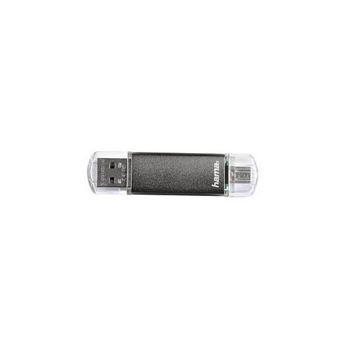 hama USB-Stick Laeta Twin grau 16 GB