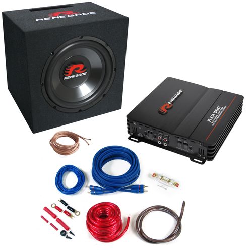 RENEGADE 2 Kanal Endstufe Sound Komplett Paket Car Auto HiFi Anlage RBK550XL