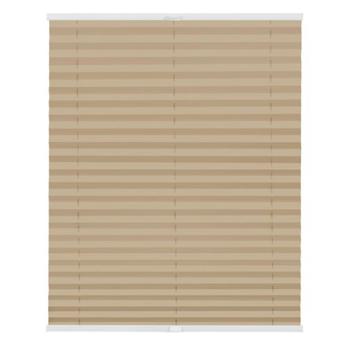 Lichtblick Plissee Klemmfix, ohne Bohren, verspannt, blickdicht, Hitzeschutz - Beige
